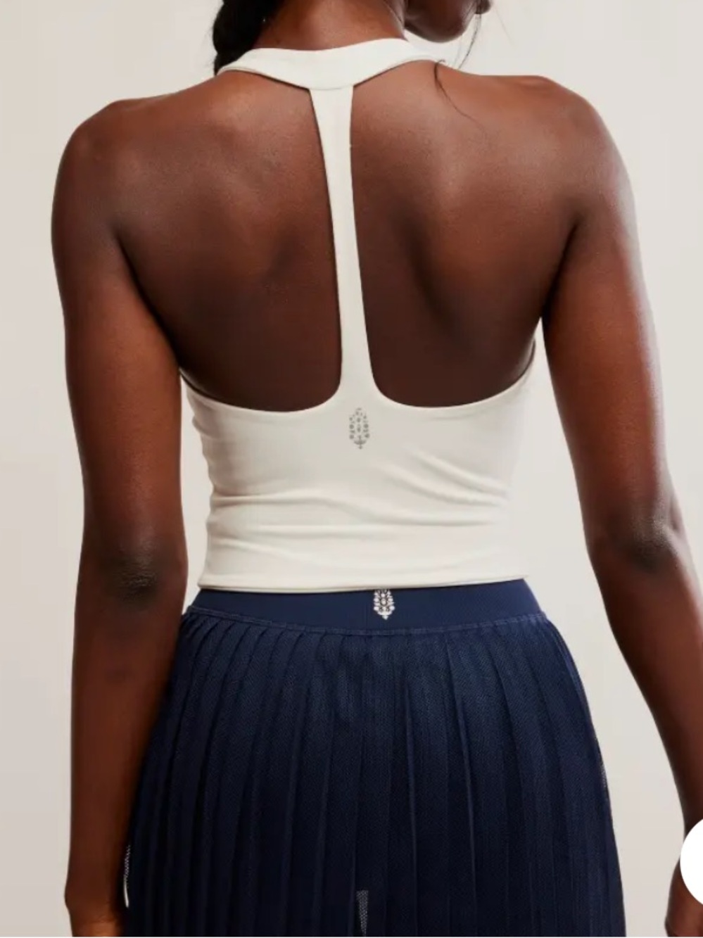 NWT FP Movement Never Better Halter Crop White Large